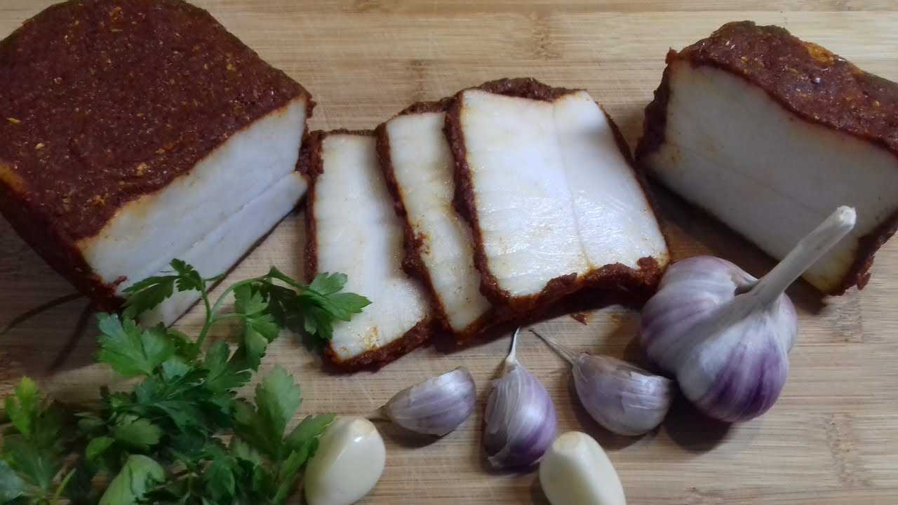 Рецепт соленого сала с красным перцем
