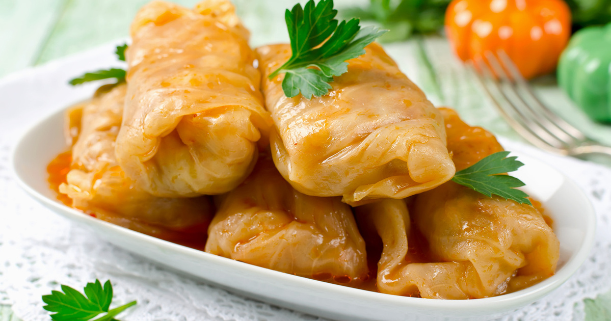 Овощные голубцы с рисом