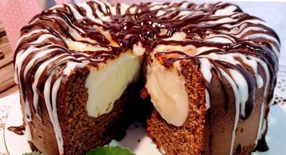 Торт вулкан. рецепт с пошаговым фото с заварным кремом, грецким орехом, клубникой