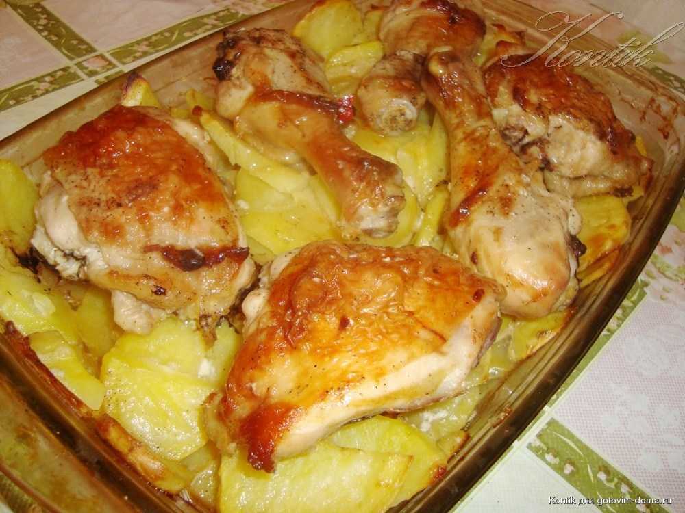 15 простых рецептов куриных ножек с картошкой в духовке