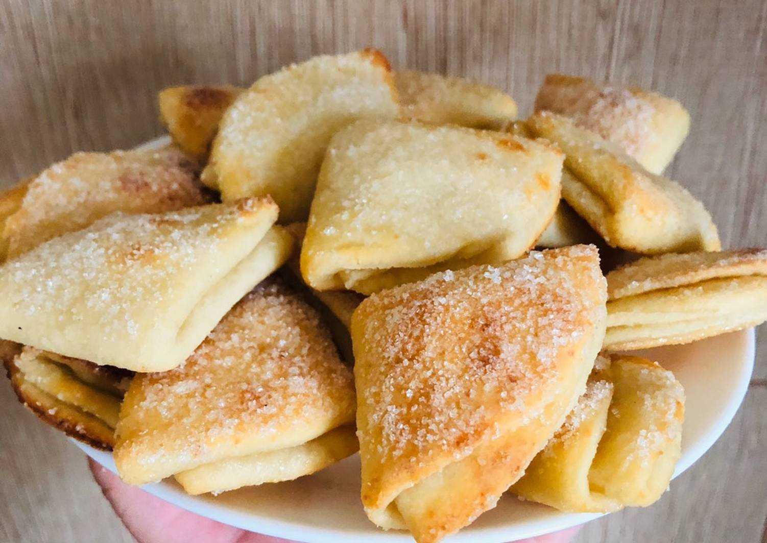 Печенье из творога треугольники с сахаром в духовке рецепт с фото пошагово и видео - 1000.menu
