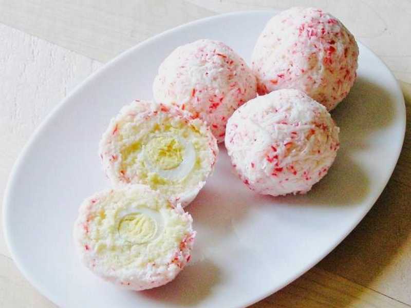 Рафаэлки из сыра и крабовых палочек — очень вкусный рецепт