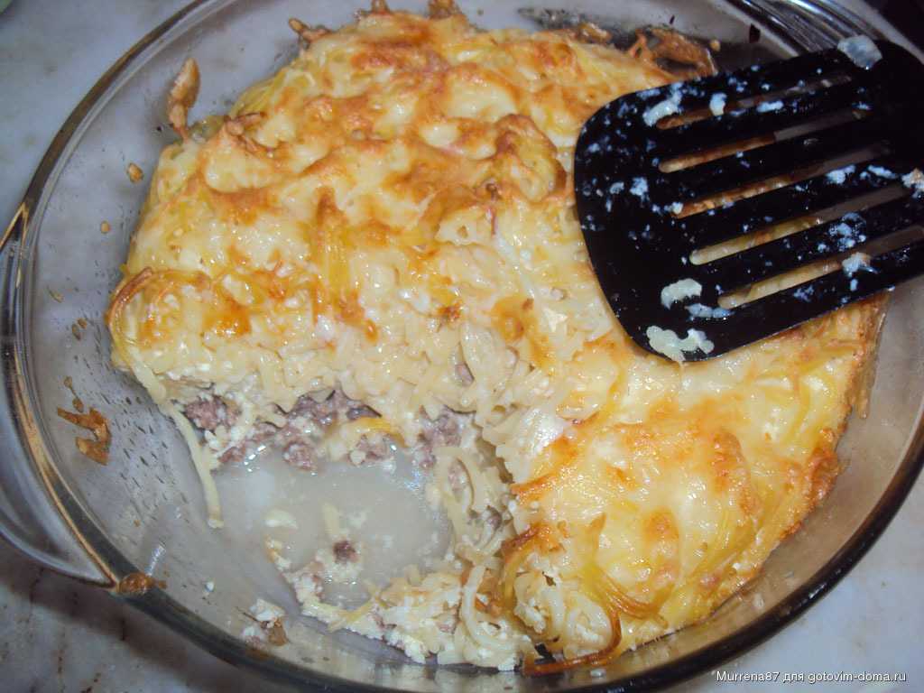 Как приготовить запеканку из макарон с фаршем и сыром в духовке