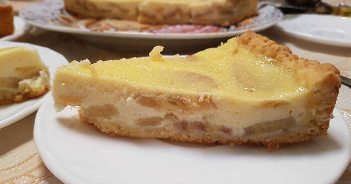 Творожно-банановый пирог — очень вкусный рецепт в духовке