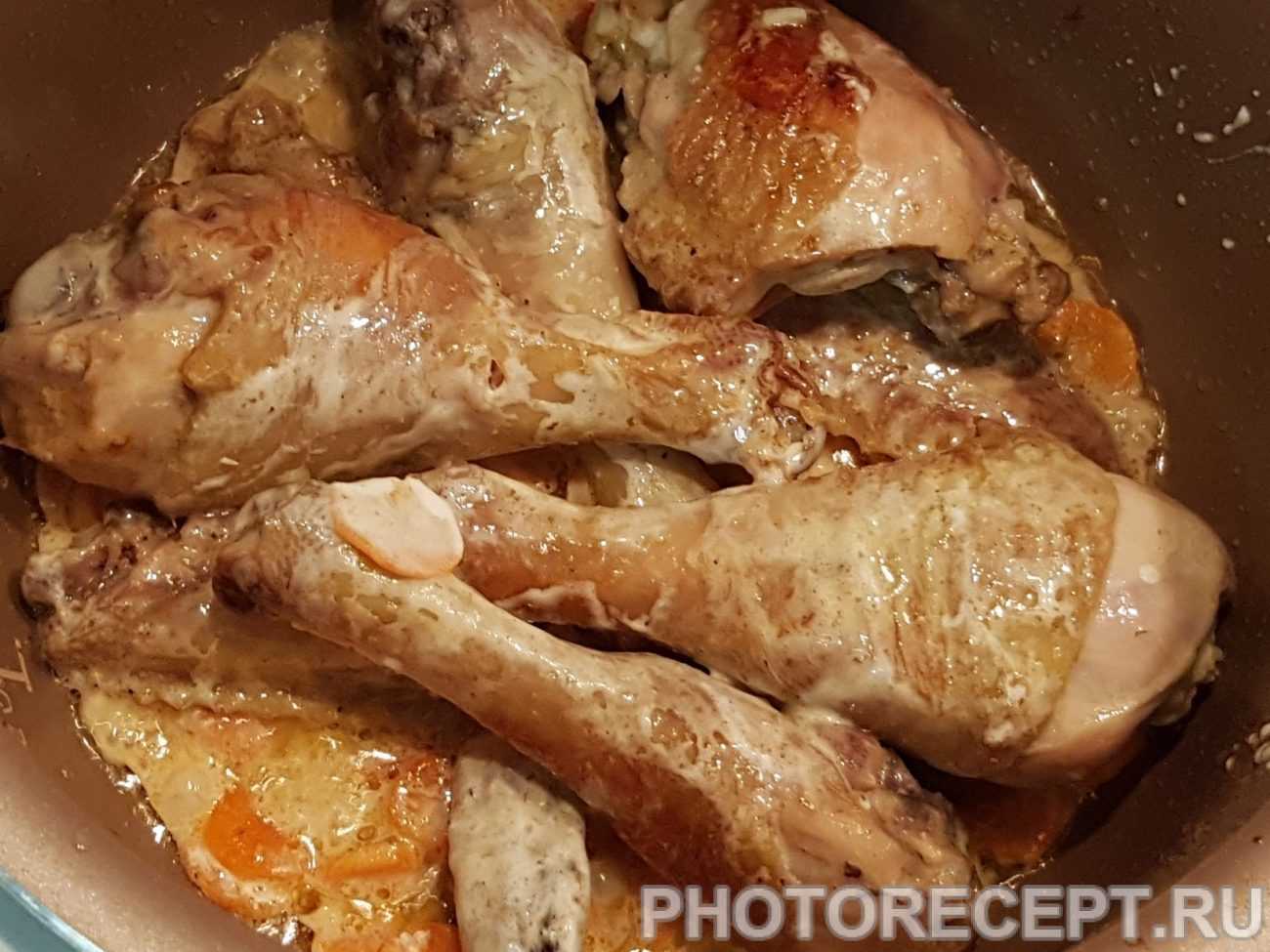 Тушеная картошка с курицей в мультиварке редмонд