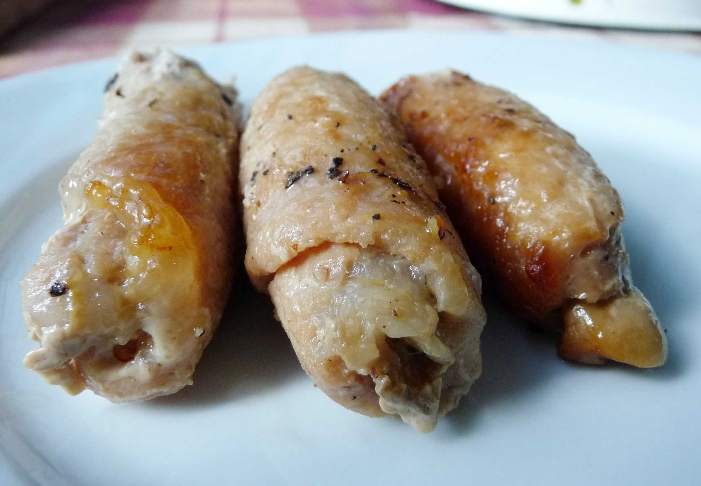 Мясные пальчики из свинины с начинкой из орехов, грибов, сыра и сала — гармония