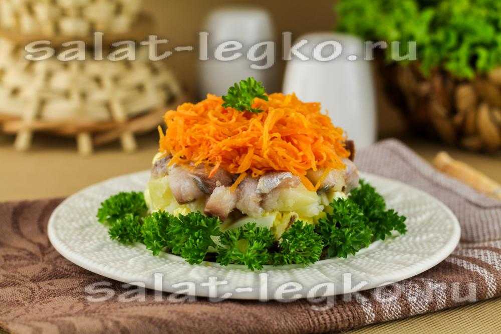Салат лисья шубка: рецепты с грибами, красной рыбой, семгой, сельдью