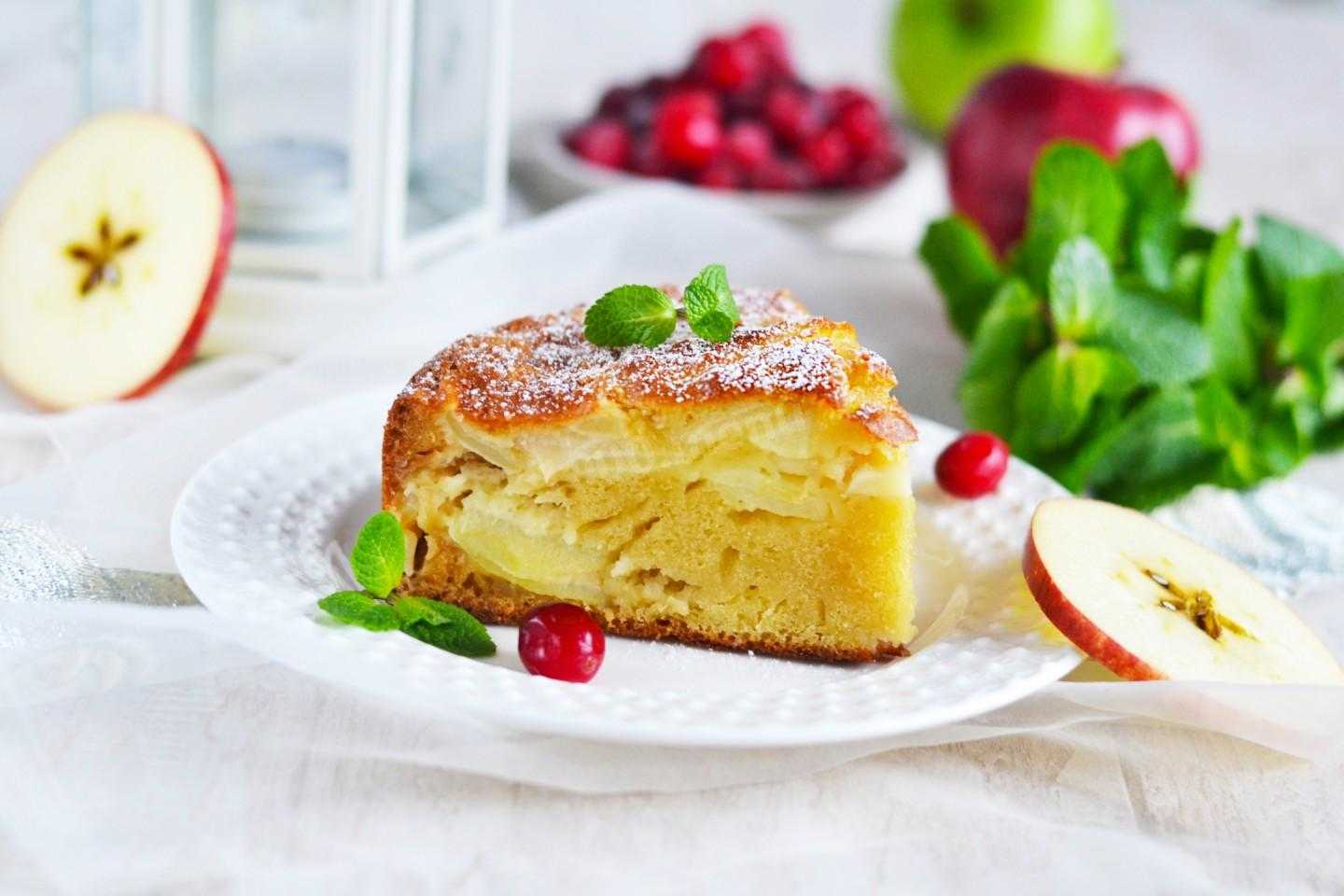 Заливной пирог с яблоками пошаговый рецепт