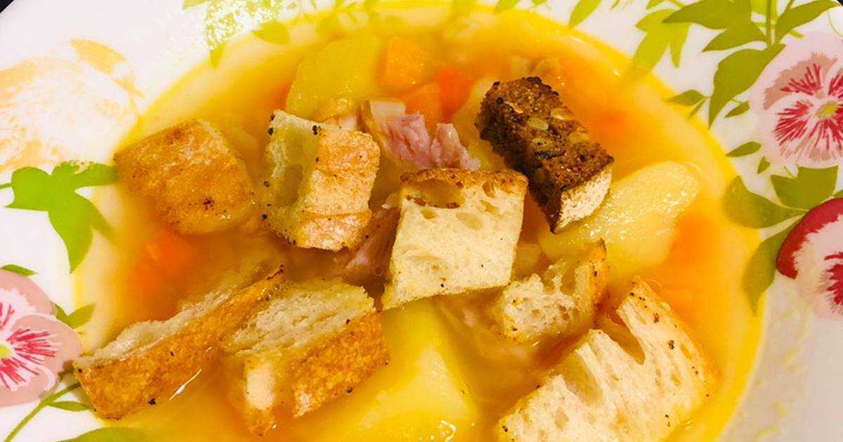 Гороховый суп с копчеными ребрышками пошаговый рецепт с фото