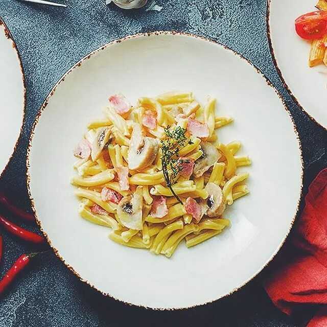 Казаречче с беконом и грибами | за стол!