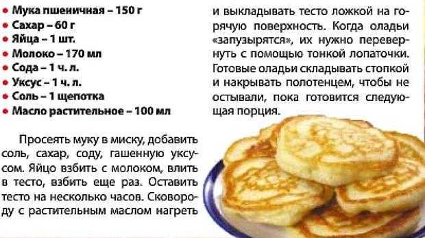 Пышные оладьи на кефире
