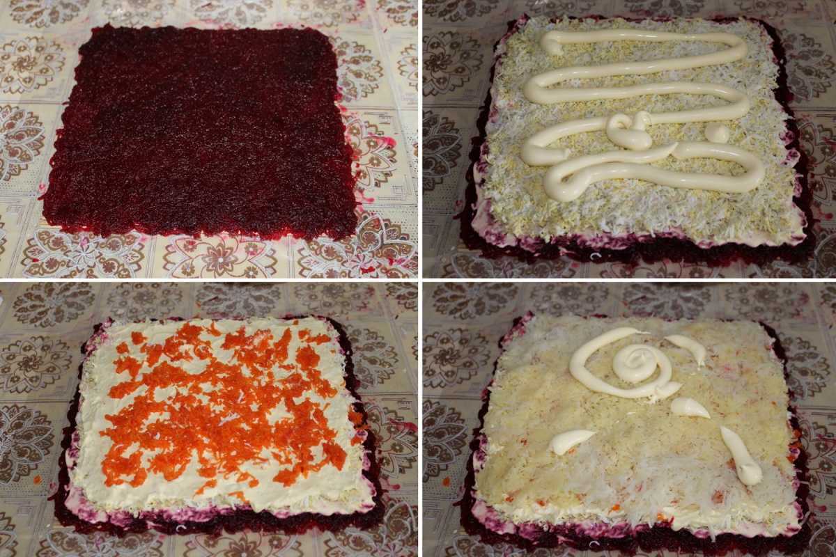 Селедка под шубой - классический рецепт + слои с пошаговым приготовлением