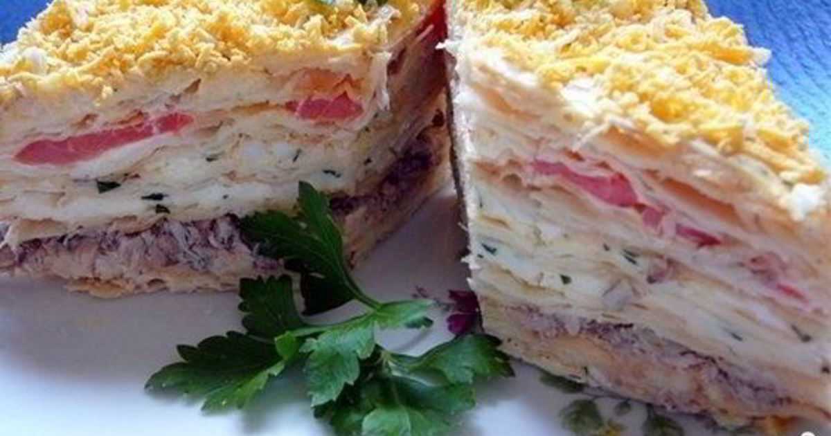 Закусочный торт «наполеон»