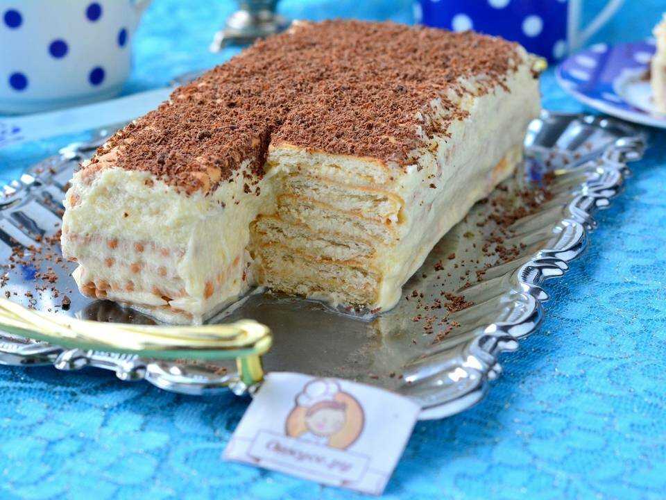 Торт из печенья без выпечки пошаговый рецепт