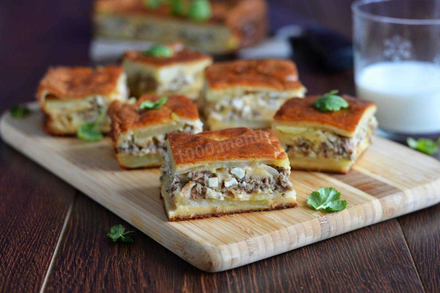 Рецепт приготовления пирога с сайрой и картошкой
